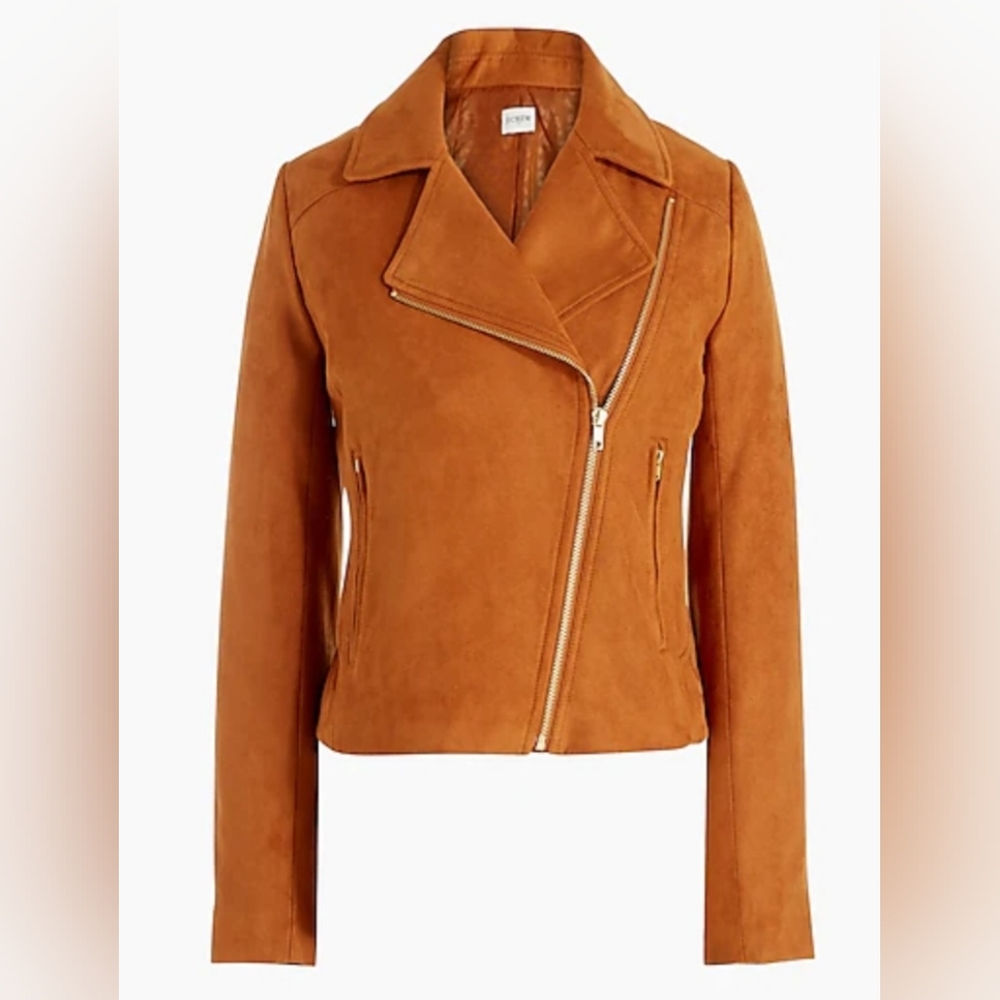 J Crew Copper Faux Suede Jacket